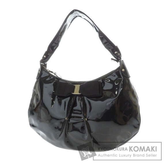 Salvatore Ferragamo Handbags - Salvatore Ferragamo Vara Shoulder Bag Vernis Patent Leather